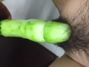 Indoesian kız Masturbation Use Cucumber